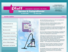 Tablet Screenshot of pfaff-reinigungsbedarf.de